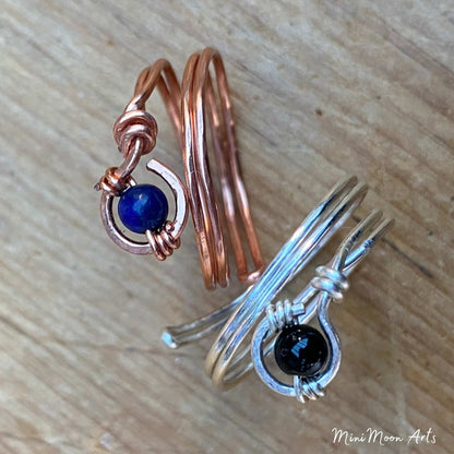 Fidget Lightning Bolt and Ring Crystal Healing Jewellery Set