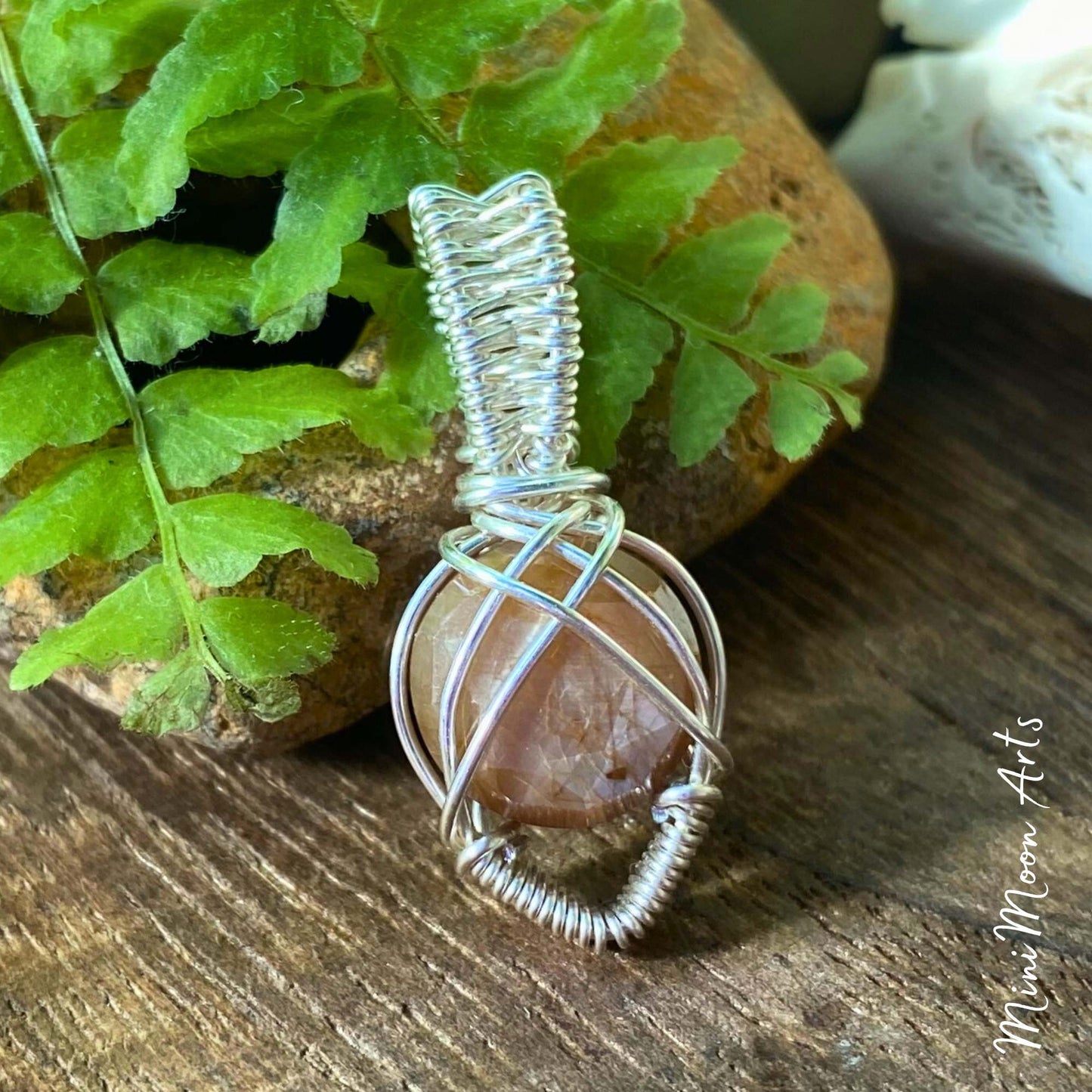 Wisdom & Abundance | Yellow Sapphire Silver-Filled Wire-Wrapped Pendant