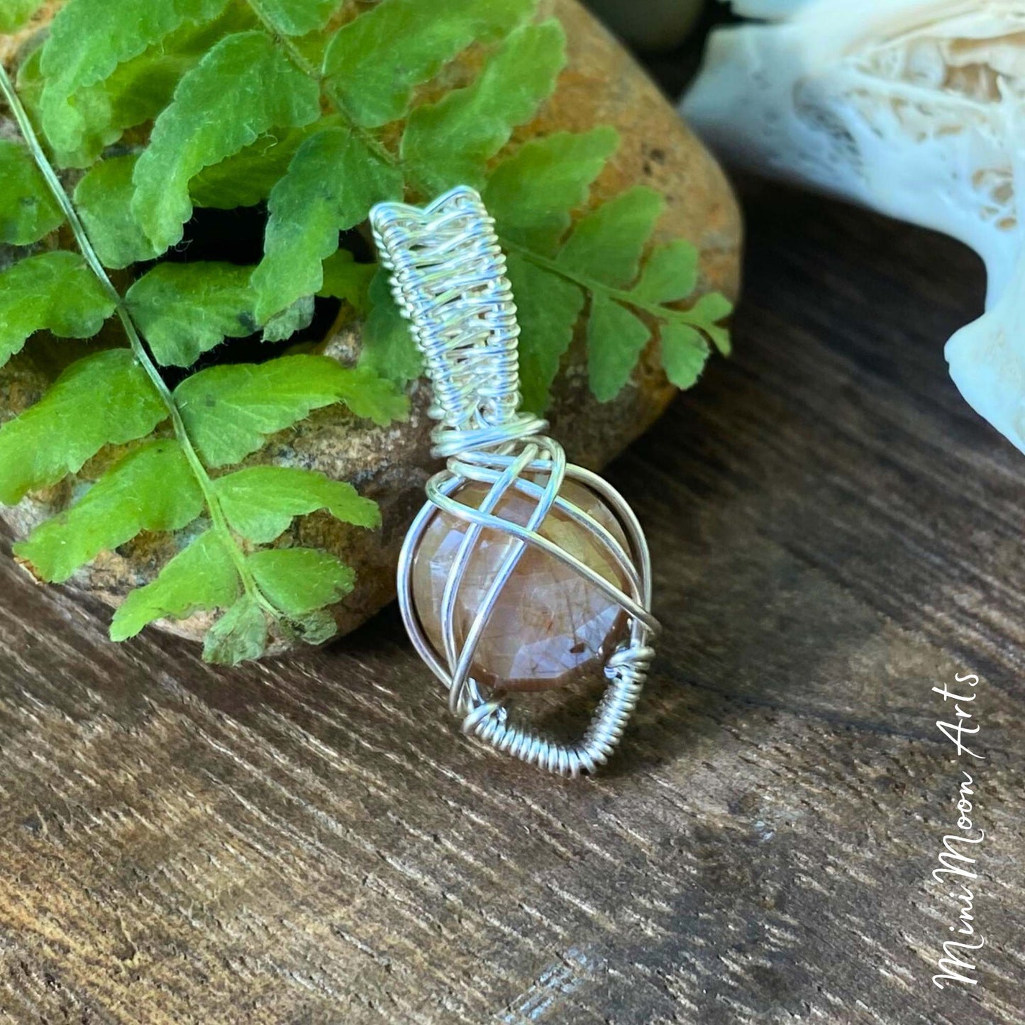 Wisdom & Abundance | Yellow Sapphire Silver-Filled Wire-Wrapped Pendant