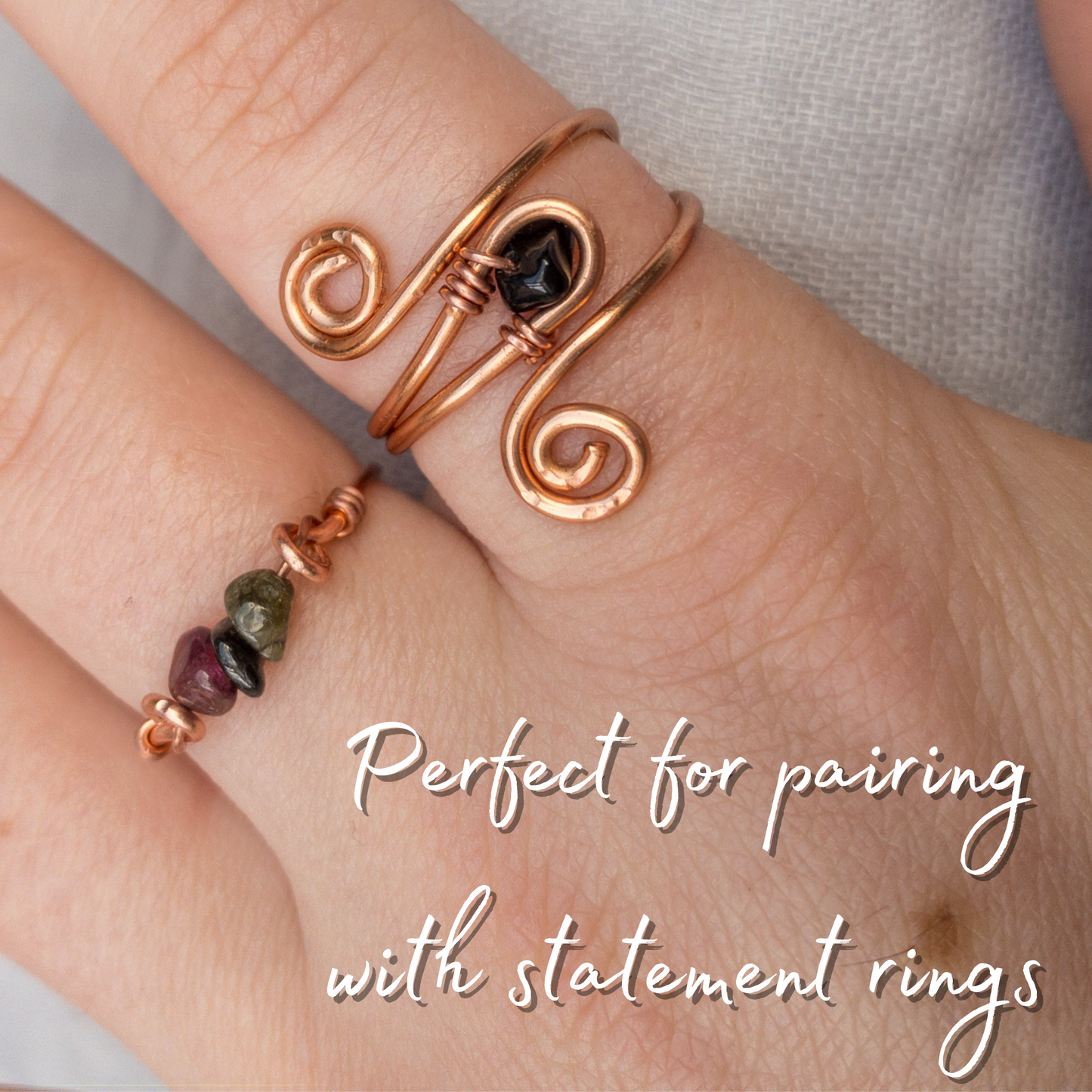 Tourmaline Triple Fidget Ring