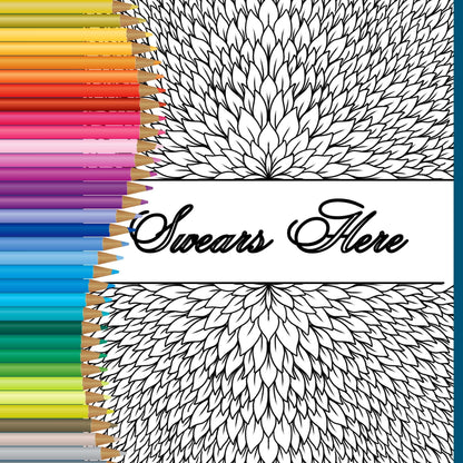 leaf mindfulness colouring sheet with colouring pencils
