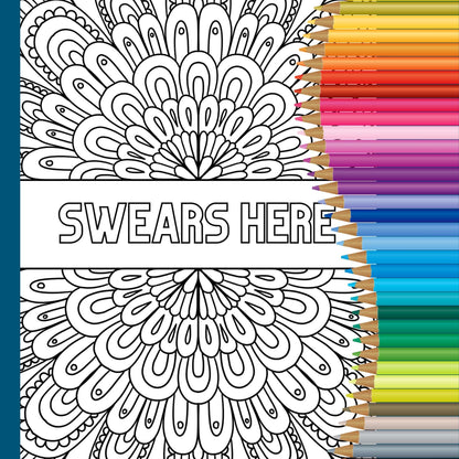 floral mindfulness colouring sheets with colouring pencils
