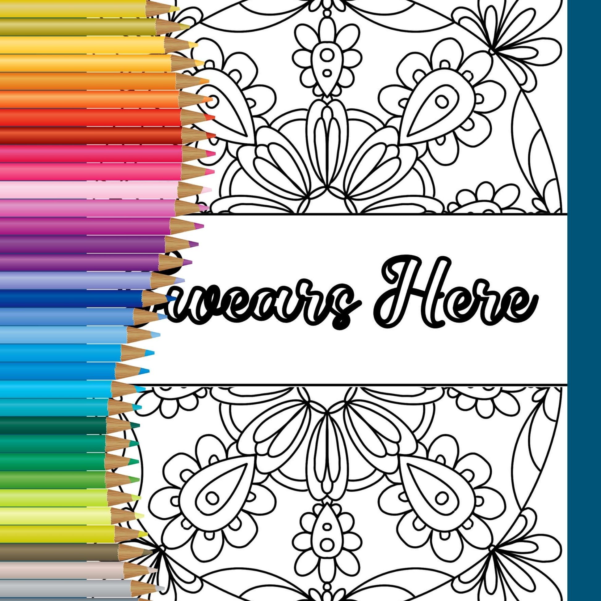 floral mindfulness colouring sheets with colouring pencils